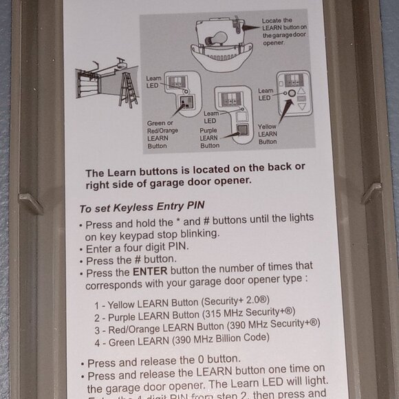 🎯 NIB Universal Garage Door Wireless Keypad - Picture 13 of 16